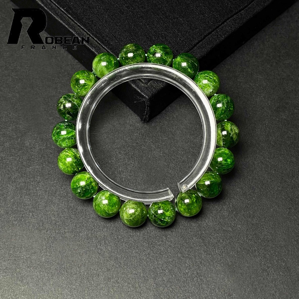 レア EU製 定価15万円★ROBEAN・ダイオプサイド・ブレスレット★パワーストーン 天然石 アクセサリー 綺麗 オシャレ 10.8-11.1mm D1117069拍卖
