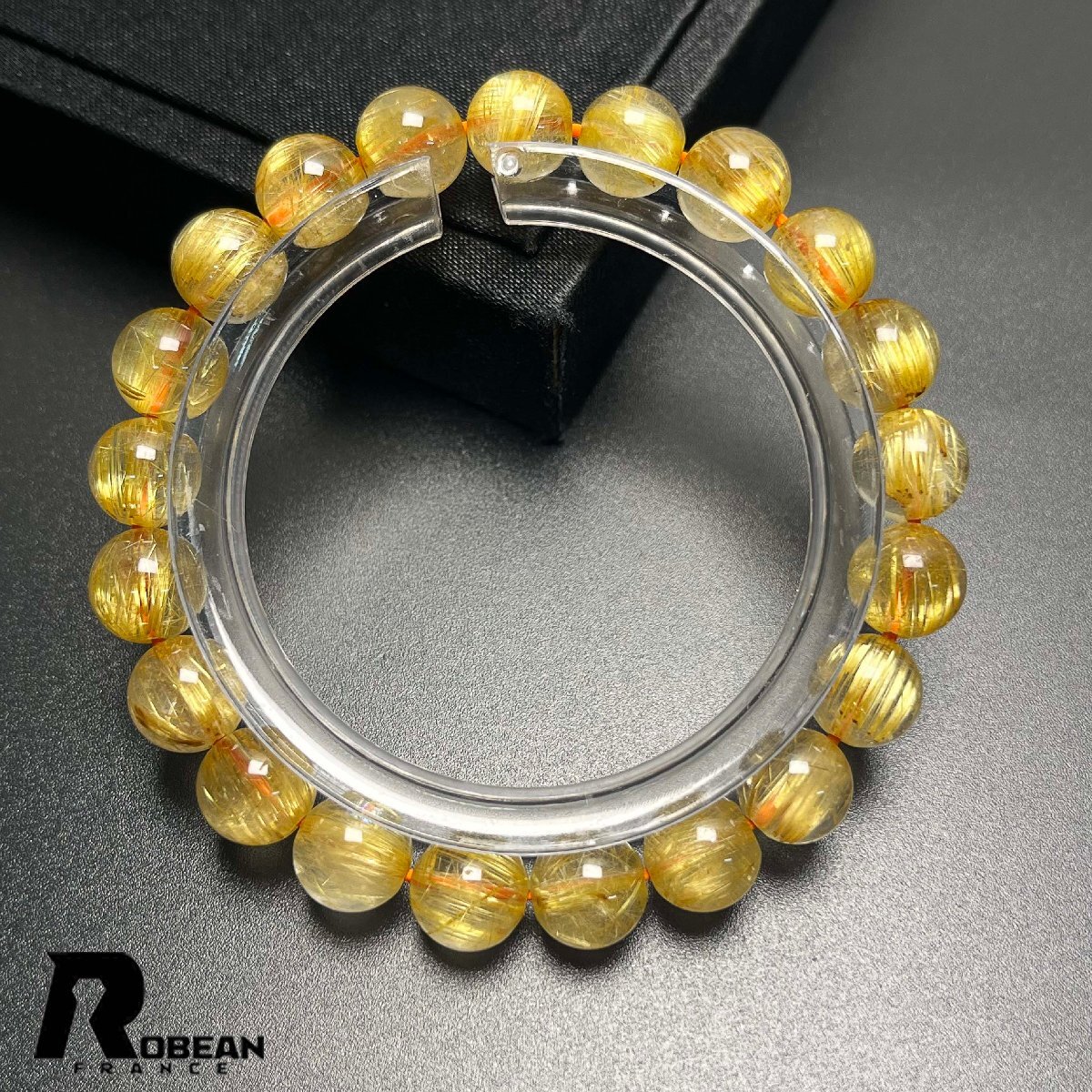 逸品 EU製 定価33万円★ROBEAN・極!極満針ルチルクォーツ★ブレスレット パワーストーン 天然石 綺麗 金運 お守り 8.9-9.3mm K0407580拍卖