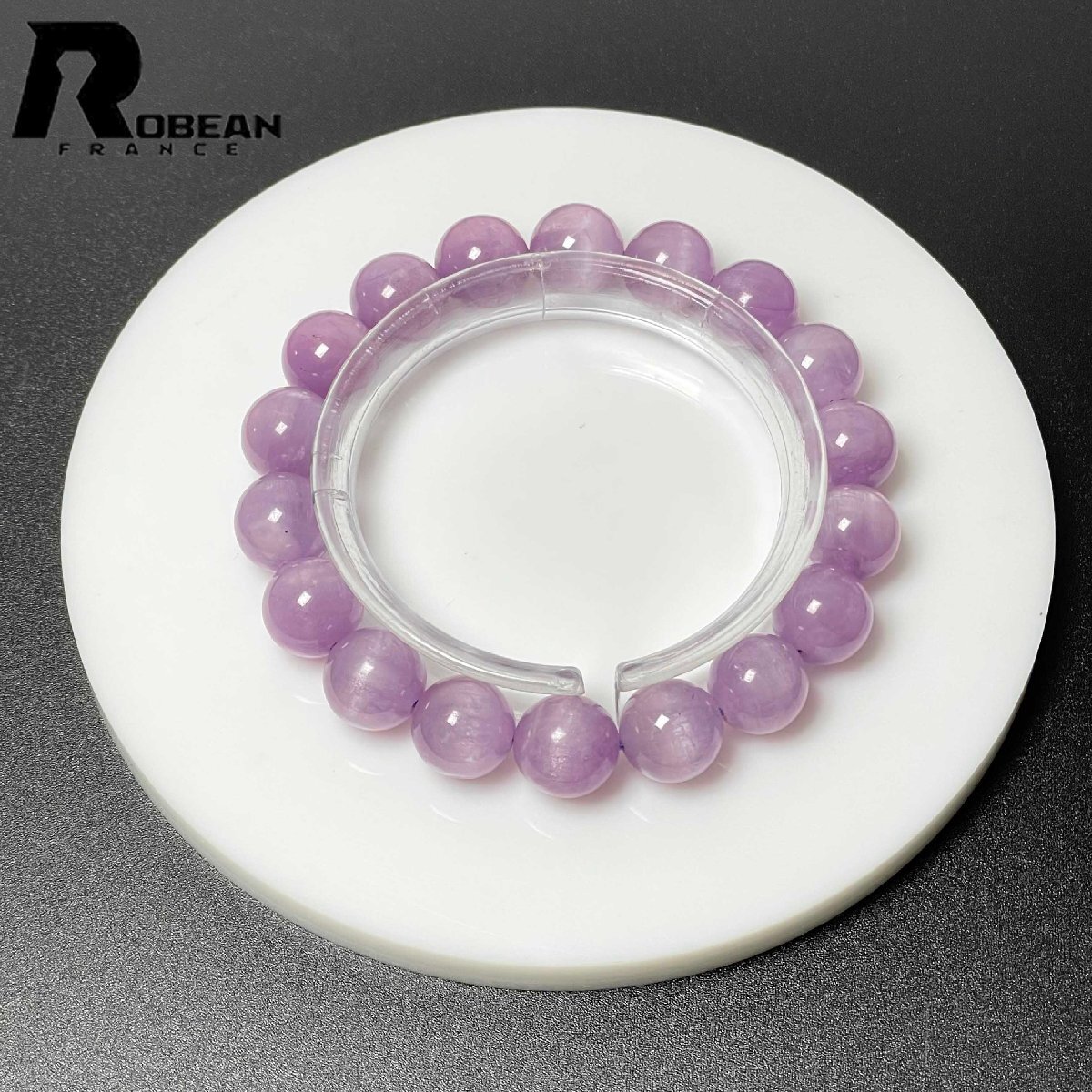 夢色 EU製 定価10万円★ROBEAN・ クンツァイト・リシア輝石★パワーストーン ブレスレット 天然石 プレゼント 11.5-11.8mm M0401717拍卖