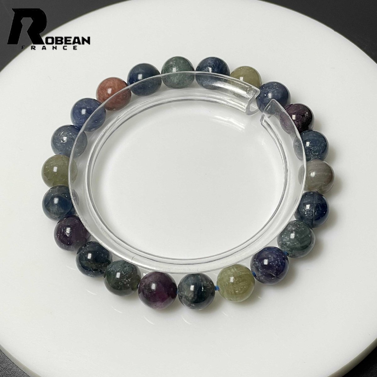 上級 EU製 定価9万円★ROBEAN・サファイア★パワーストーン アクセサリー 天然石 青玉 きれいめ 約8.5-8.8mm M1221797拍卖