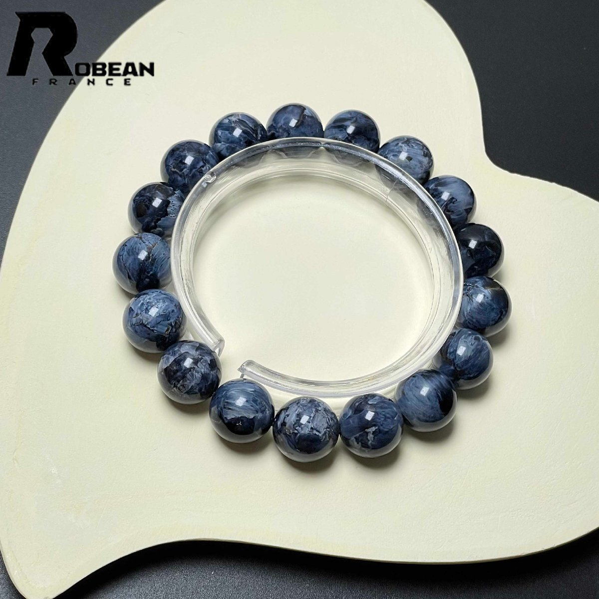 綺麗 EU製 定価56万円★ROBEAN・ピーターサイト★アクセサリー ブレスレット ブルー 天然石 お守り 約12.6-13mm D0606395拍卖
