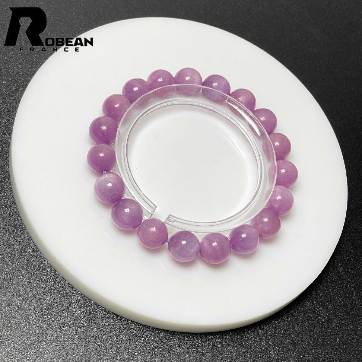 上品 EU製 定価9万円★ROBEAN・ クンツァイト・リシア輝石★パワーストーン ブレスレット 天然石 プレゼント 9.9-10.4mm M0401720拍卖