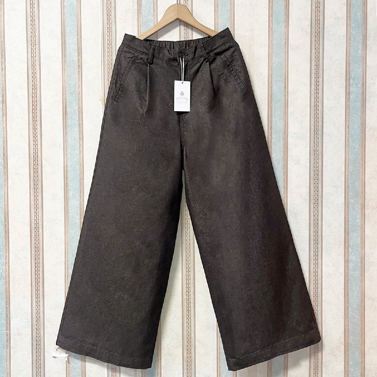 高級 定価4万 FRANKLIN MUSK・アメリカ・ニューヨーク発 デニムパンツ 綿混 通気 ワイドパンツ スウェットパンツ カジュアル 日常 サイズ1拍卖