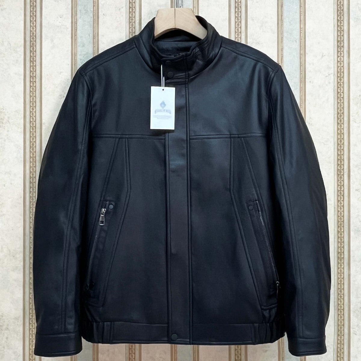人気 定価14万 FRANKLIN MUSK・アメリカ・ニューヨーク発 レザージャケット 牛革 ライナー取り外し可 革ジャン ライダース 冬 サイズ4拍卖