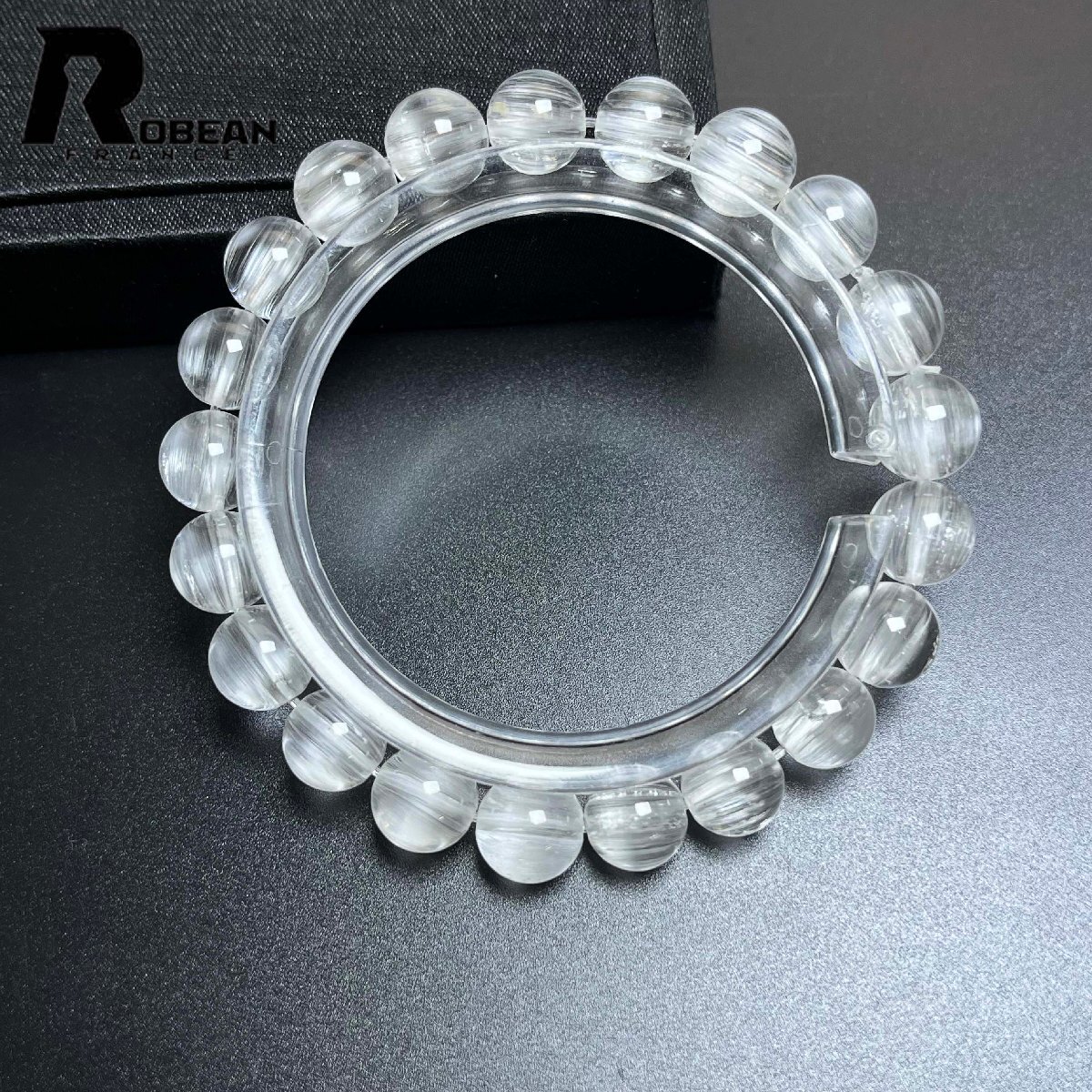 絶賛 EU製 定価99万円★ROBEAN・猫目ホワイトトパーズルチルクォーツ★パワーストーン アクセサリー 天然石 お守り 8.9-9.5mm K1117255拍卖