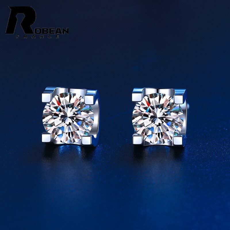 上品 EU製 定価7万円★ROBEAN・人工ダイヤモンド・ピアス★s925 シルバー 合成ダイヤモンド 綺麗 オシャレ プレゼント 6.5mm MS826501拍卖