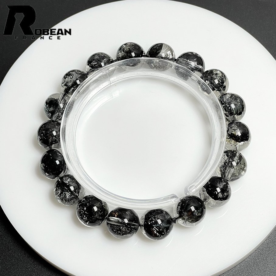 綺麗 EU製 定価11万円★ROBEAN・ハーキマーダイヤモンド★パワーストーン ブレスレット 天然石 原石 綺麗 お守り 11.4-11.8mm M919808拍卖