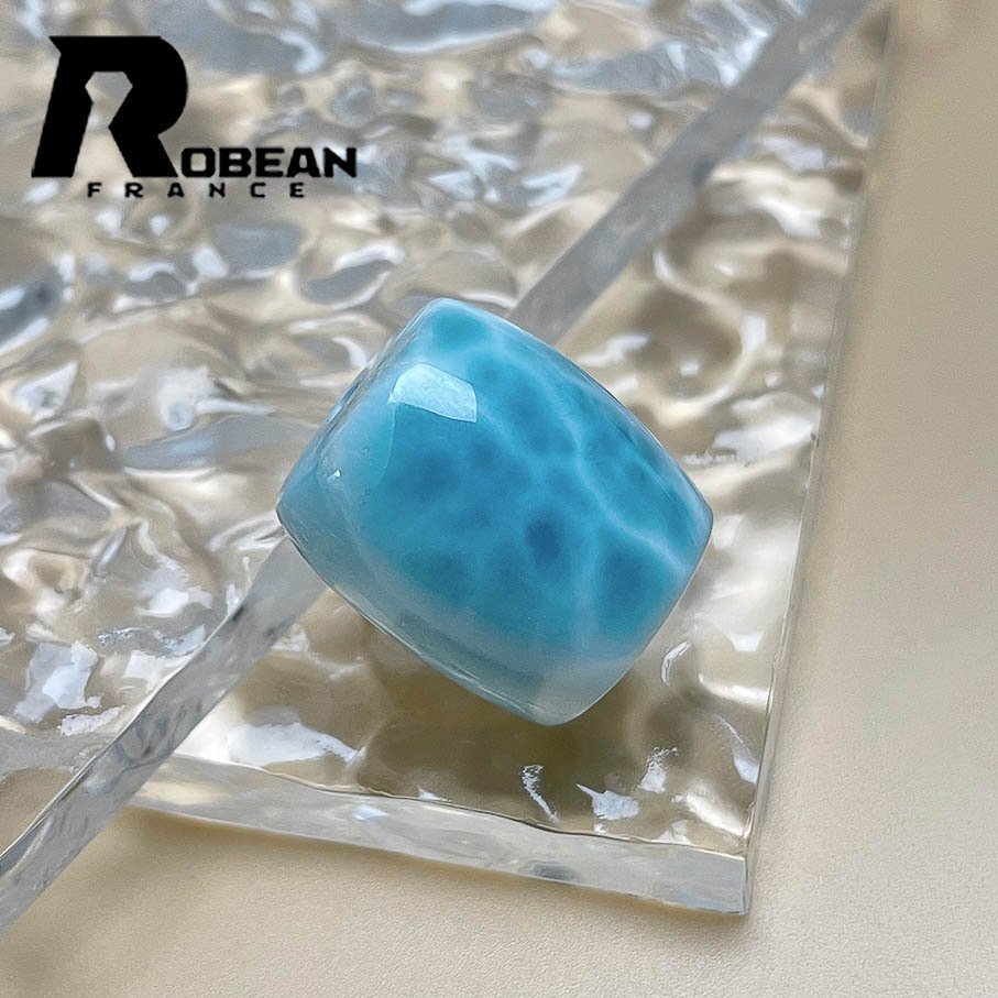 夢色 EU製 定価9万円★ROBEAN・チベット天珠★パワーストーン アクセサリー ラリマー 天然石 癒し 平和 お守り 約20.1*17.6mm Y530068拍卖