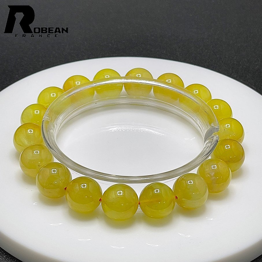 レア EU製 定価9万円★ROBEAN・ゴールデンプレナイト★パワーストーン ブレスレット 天然石 原石 綺麗 お守り 11.4-11.7mm C603848拍卖