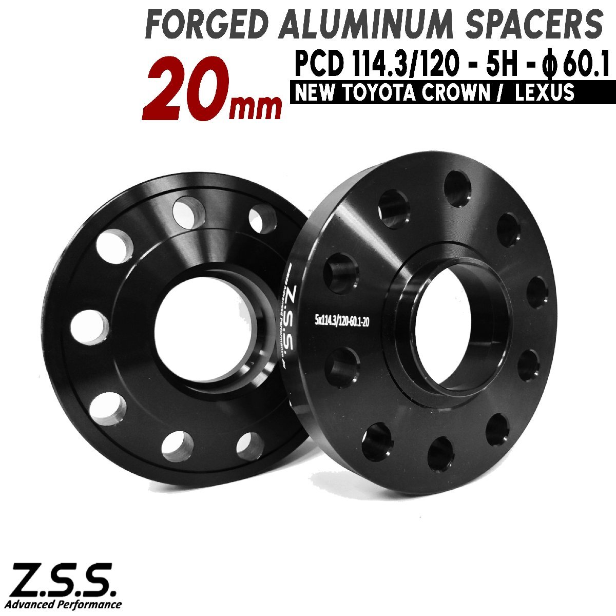 Z.S.S. AP レクサス RX AL30 (2022~) RX450H 6LA-AALH16 RX500H 5AA-TALH17 厚み 20mm PCD114.3 5穴 ハブ径 60.1φ スペーサー ZSS拍卖