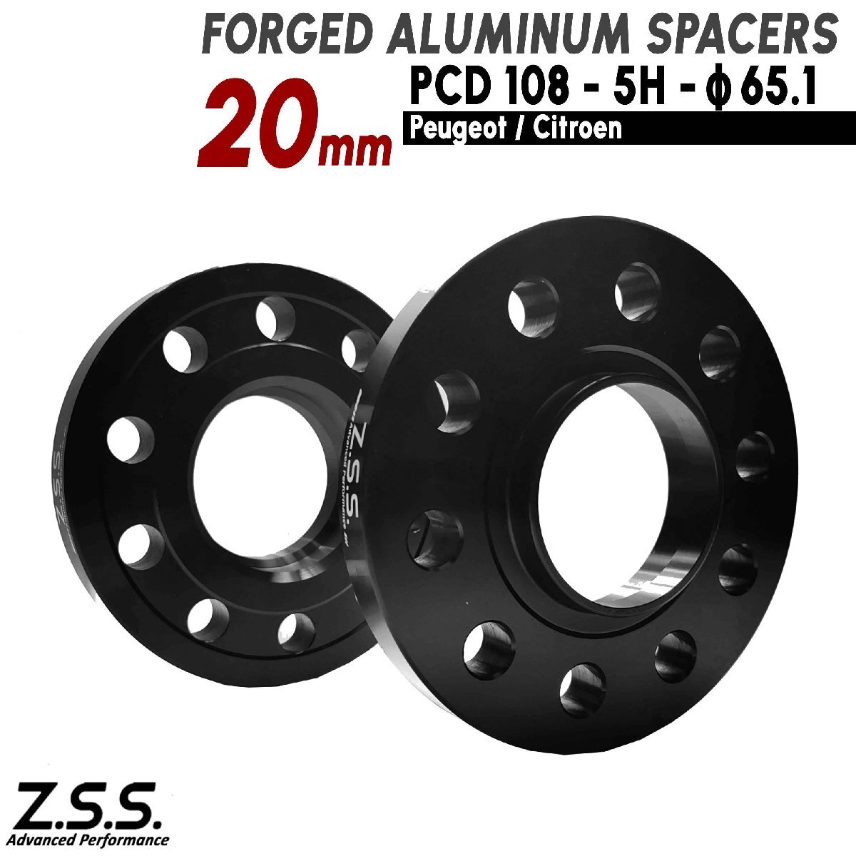Z.S.S. AP ボルボ VOLVO S60 (2000~2010) S80 (1998~2006) 厚み20mm スペーサー PCD108 5穴 ハブ径 65.1φ ZSS拍卖