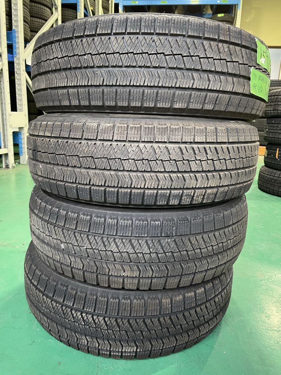 【1591】★バリ溝★16インチ★スタッドレス BRIDGESTONE BLIZZAK VRX2 195/65R16 92Q 2022年製 9分山 冬用 中古タイヤ 4本セット拍卖