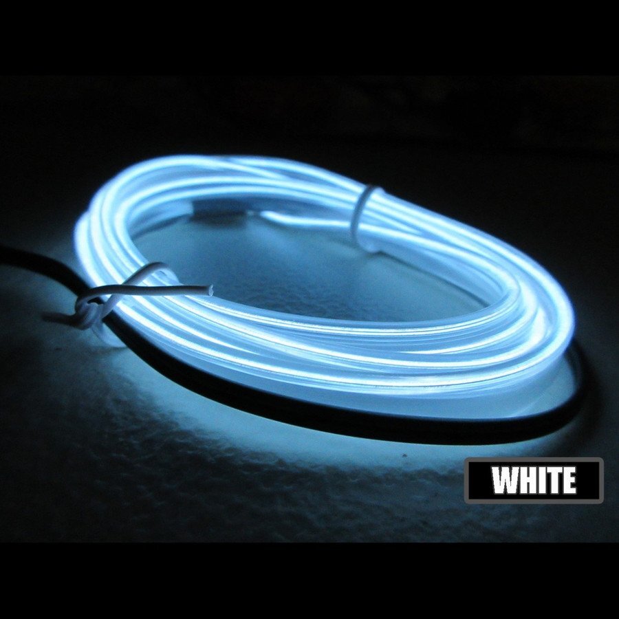 有機EL ワイヤー ネオン チューブライト テープライト 1M 12V インテリア 照明 イルミネーション ホワイト拍卖
