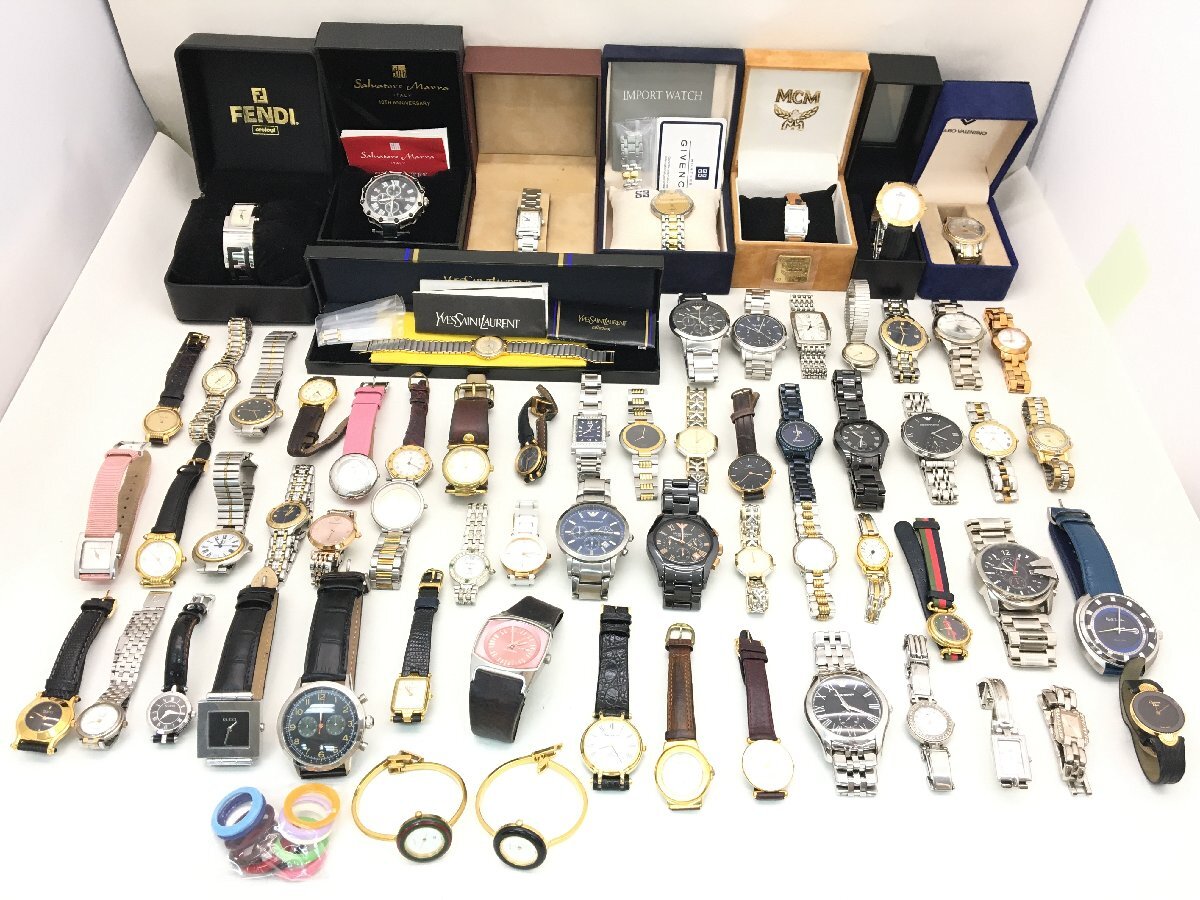 GUCCI / GIVENCHY / FENDI / YSL 等 総重量5.1Kg 腕時計 まとめ 動作未確認 現状渡し 中古【UW100309】◆拍卖