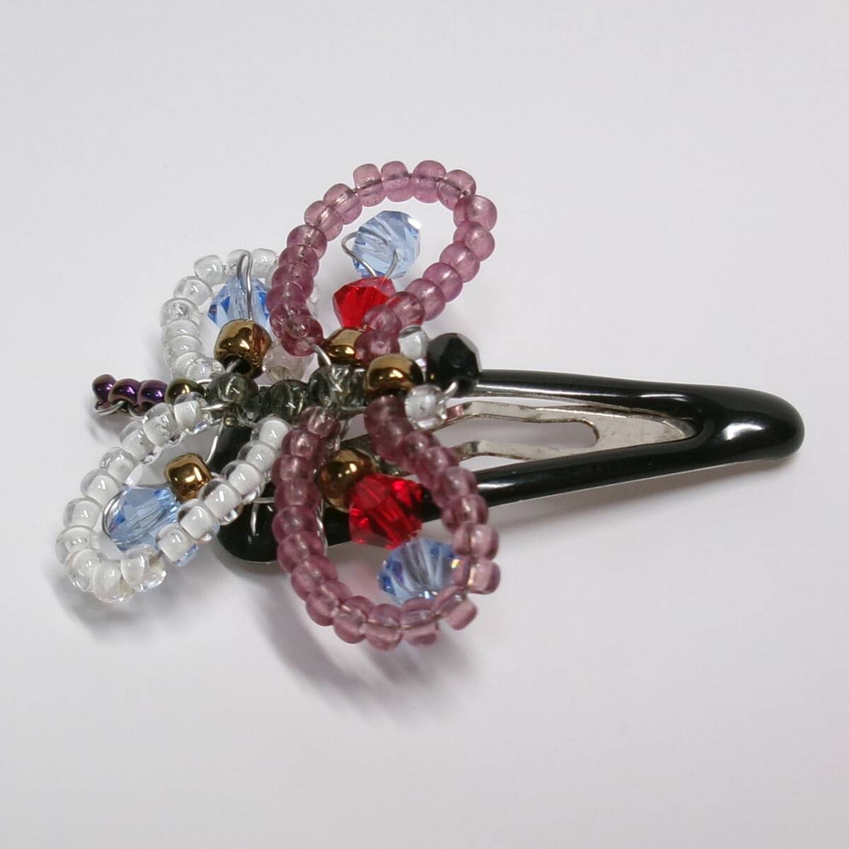 ビーズ 髪飾り ヘアアクセサリー 大網てんとう虫 2475拍卖