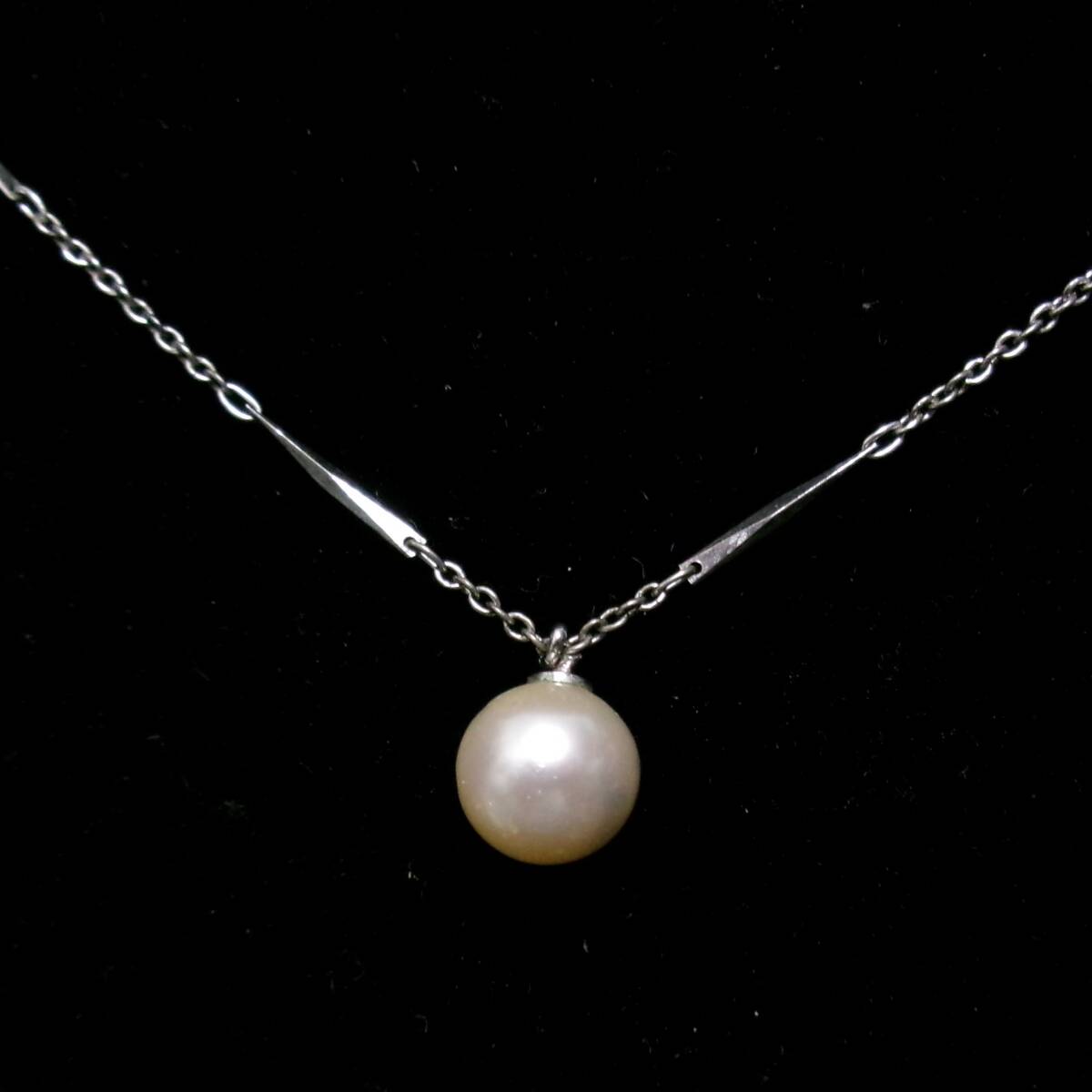 真珠 シルバー ネックレス 48cm SILVER刻印 大網てんとう虫 2501拍卖