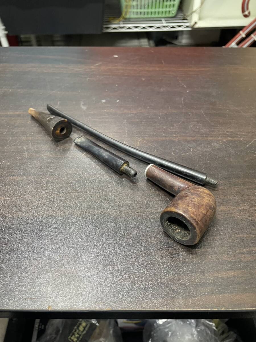 【H115】喫煙パイプ マウスピース(3点) ボウルステム部分(1点) ブリザード? ヴィンテージ 喫煙具 木製 煙管 アンティーク レトロ 拍卖