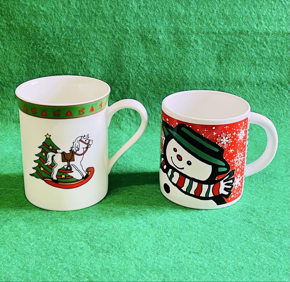 未使用品HOYAクリスマスマグカップ*スノーマンマグカップ拍卖