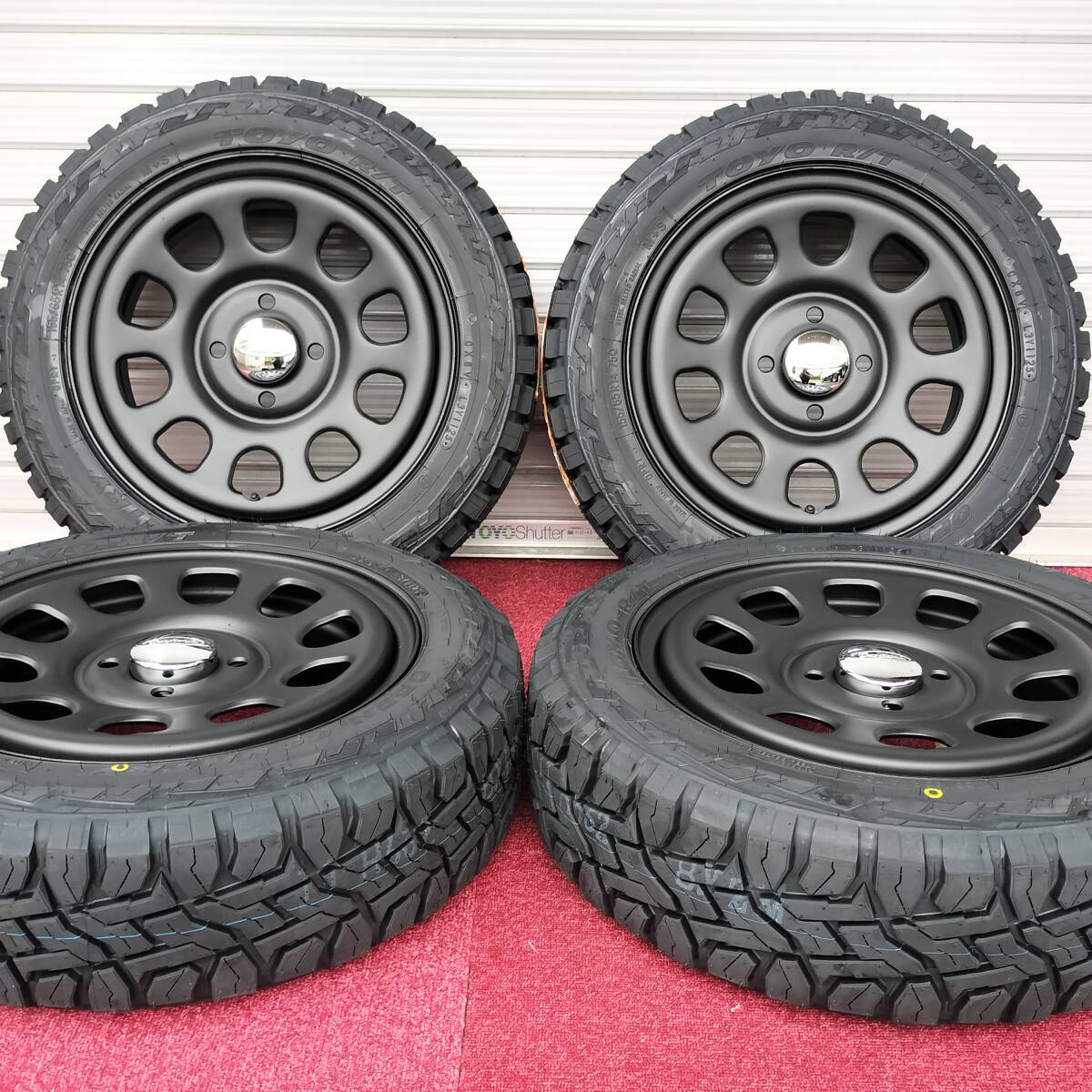 デイトナ G2 マットブラック 14-5.0J 4H100 +42 トーヨー オープンカントリー R/T 155/65R14 アルト ワゴンR タント ミライース 01-2478S拍卖