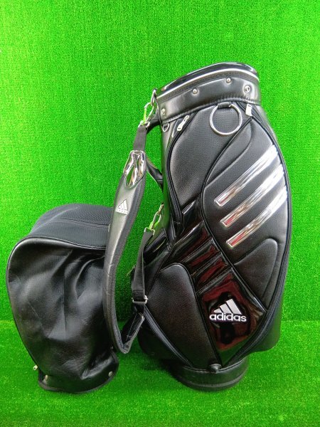 【CB1442 人気!】アディダス adidas キャディバッグ ゴルフバッグ フードカバー付き拍卖