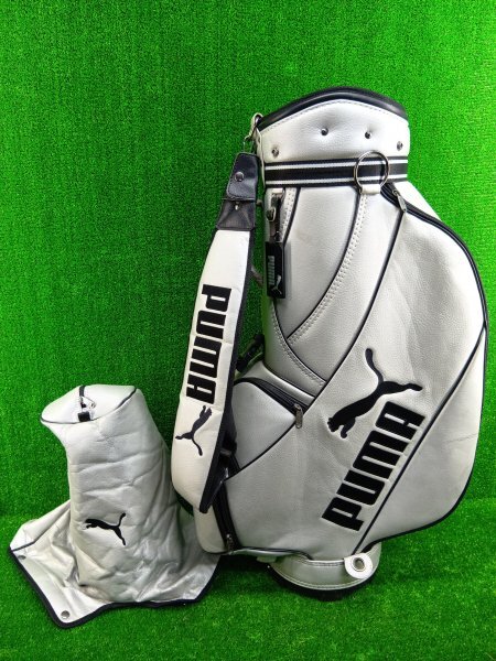 【CB1457 人気!】プーマ PUMA キャディバッグ ゴルフバッグ フードカバー付き拍卖