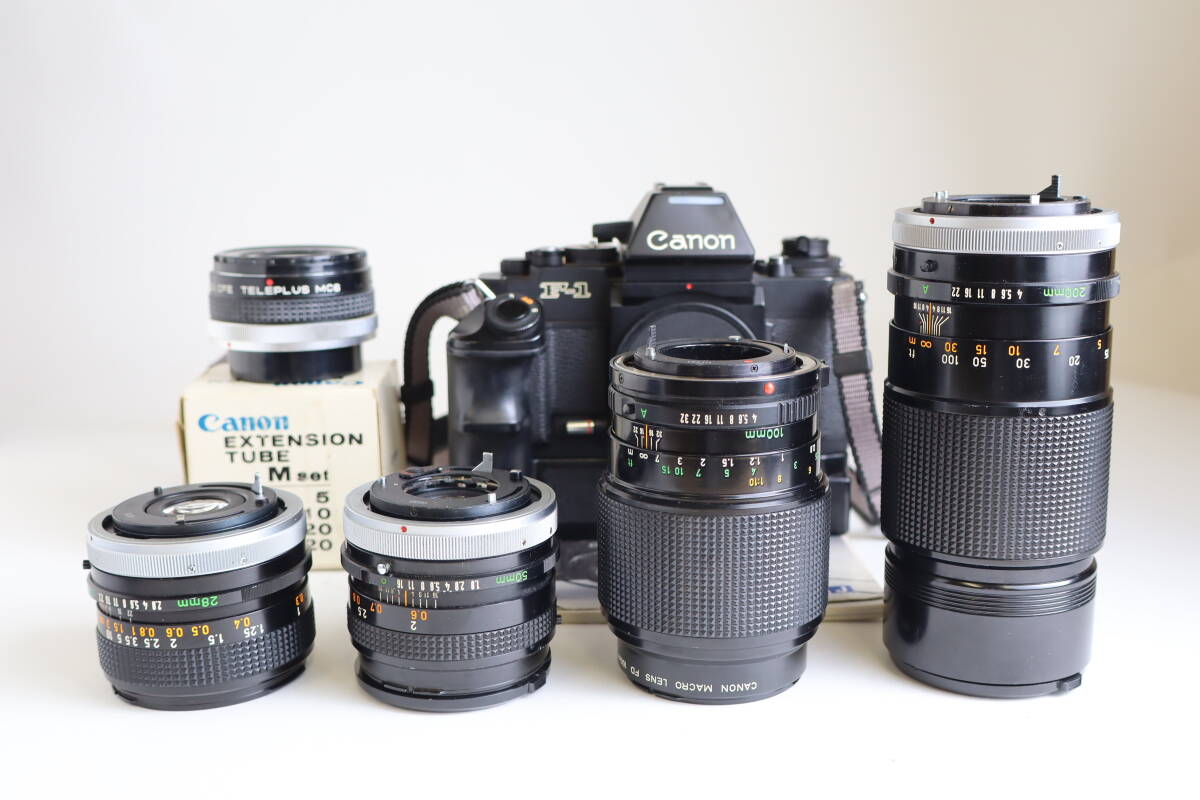 動作未確認 Canon NEW F-1 FD 28mm F2.8 50mm F1.8 100mm F4 200mm F4 など まとめ売り 53拍卖