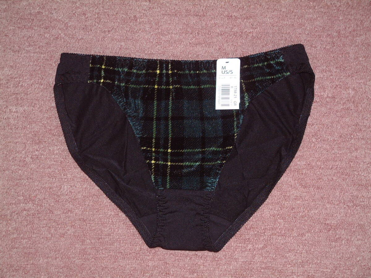 ★送料込み★aimerfeel エメフィール タータンチェック ベロア プレーンショーツ Mサイズ 175821 GR拍卖