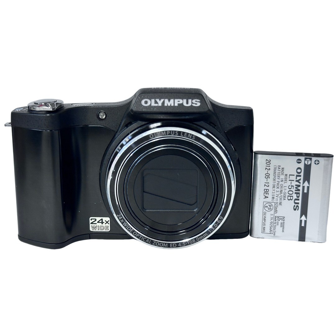 【返品保証】 オリンパス Olympus SZ-14 ブラック コンパクトデジタルカメラ バッテリー付き Z1625拍卖