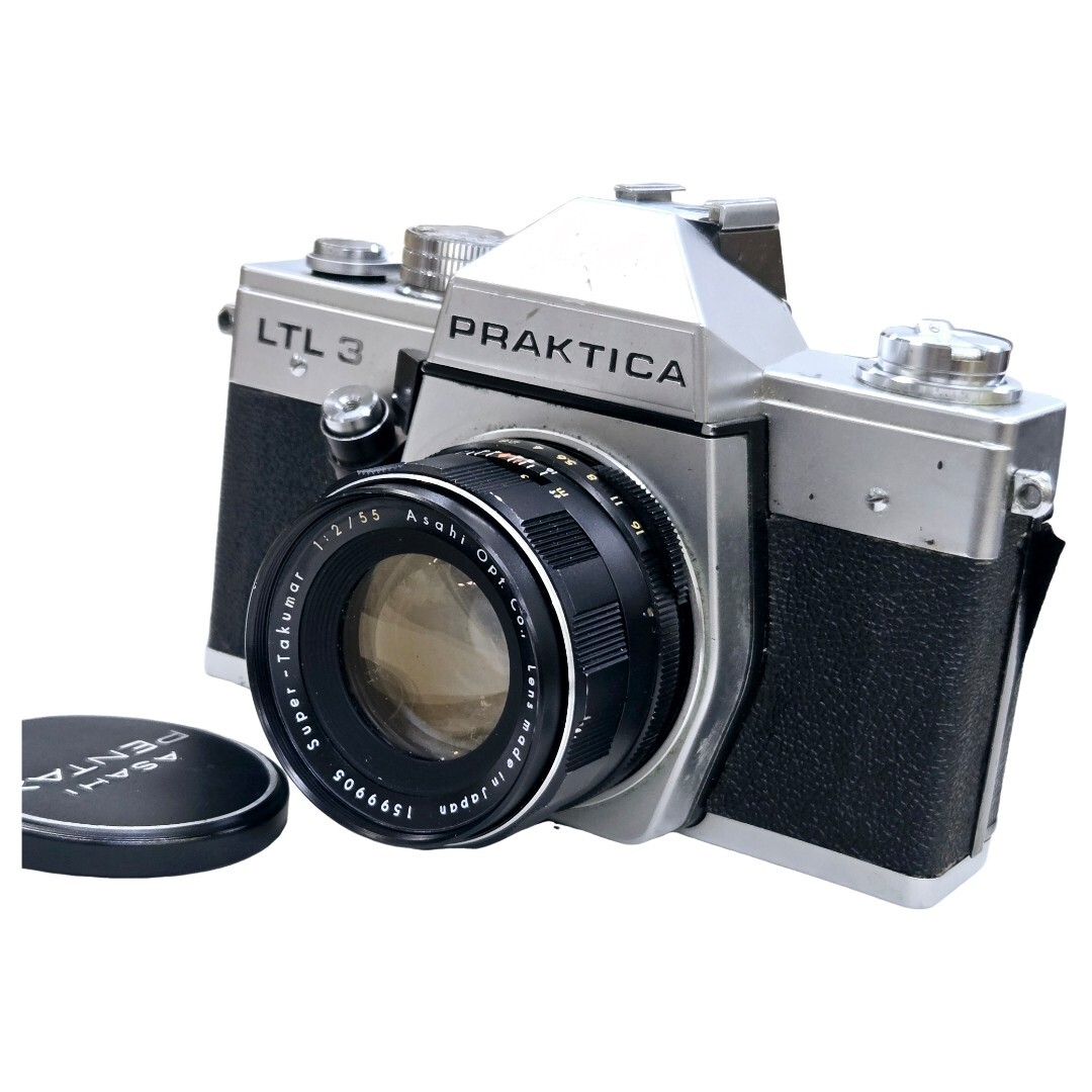 【返品保証】 ペンタコン Pentacon Praktica LTL 3 Pentax Super-Takumar 55mm F2 フィルムカメラ ボディレンズセット Z3838拍卖