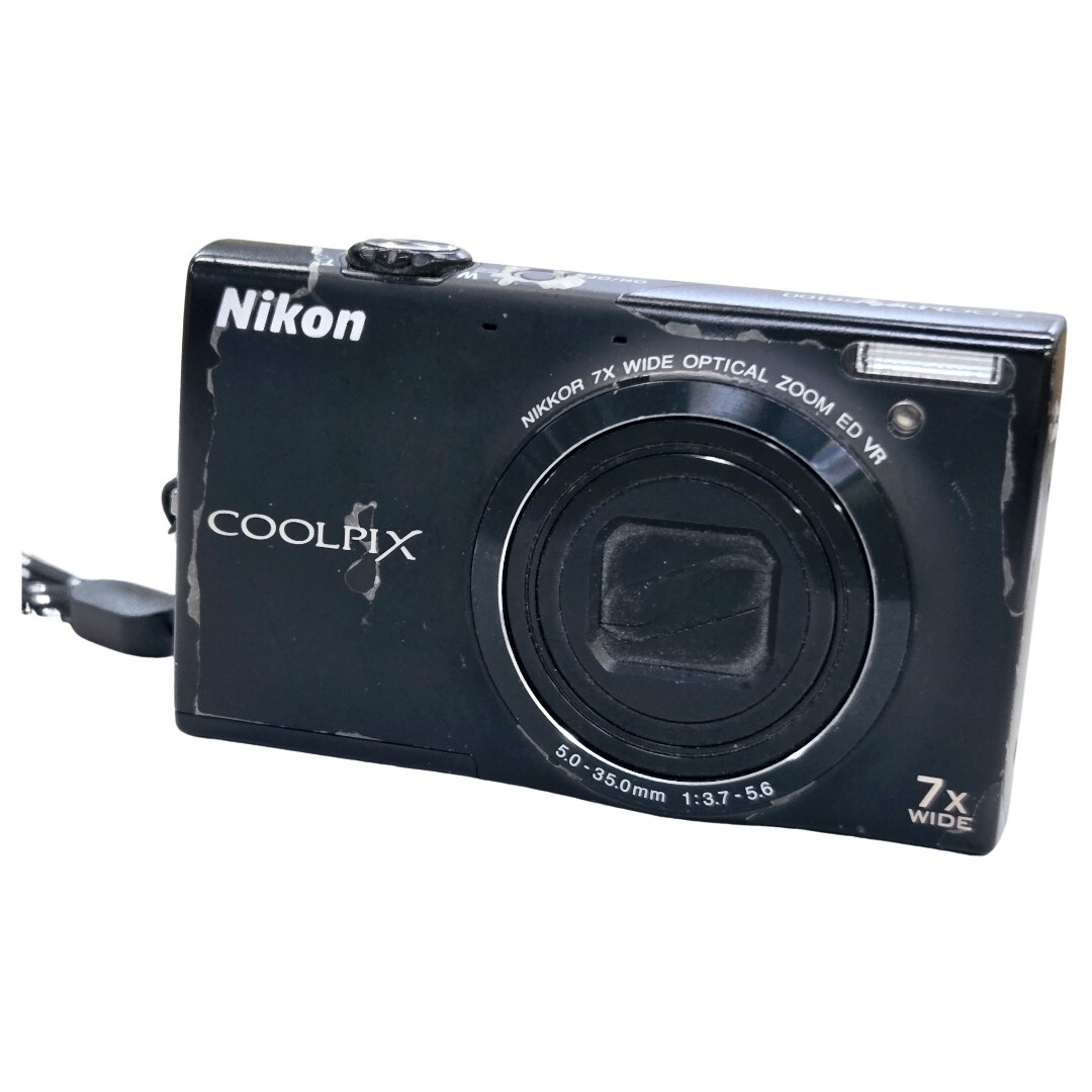 【返品保証】 ニコン Nikon Coolpix S6100 ブラック コンパクトデジタルカメラ バッテリー付き Z3840拍卖
