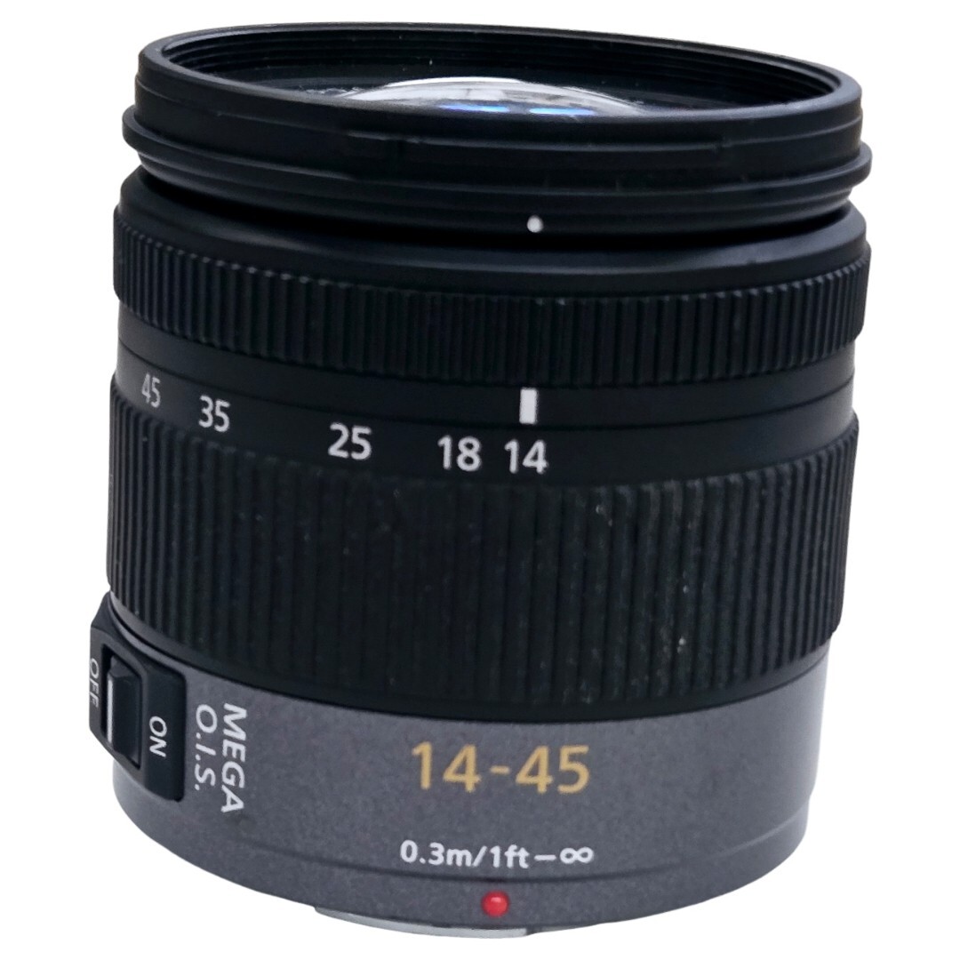 【美品 返品保証】 パナソニック Panasonic Lumix G VARIO 14-45mm F3.5-5.6 ASPH. Φ52 MEGA O.I.S レンズ Z3868拍卖