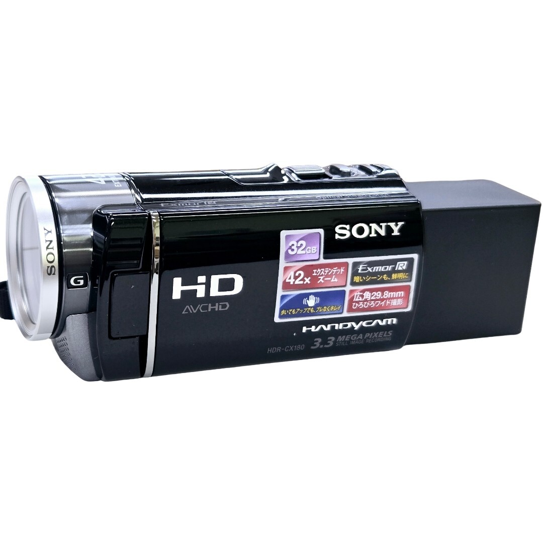 【美品 返品保証】 ソニー Sony HDR-CX180 ブラック バッテリー付き ビデオカメラ Z494拍卖