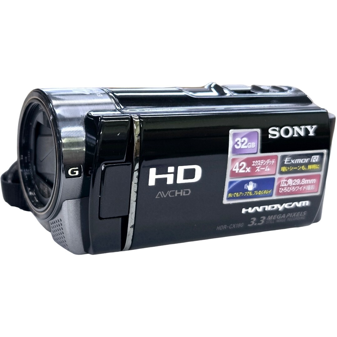 【返品保証】 ソニー Sony HDR-CX180 ブラック バッテリー付き ビデオカメラ Z495拍卖