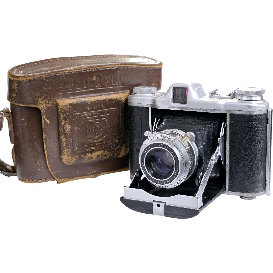 【返品保証】 フジカ FUJICA SIX Rectar 7.5cm F3.5 ケース付き 蛇腹カメラ Z6368拍卖