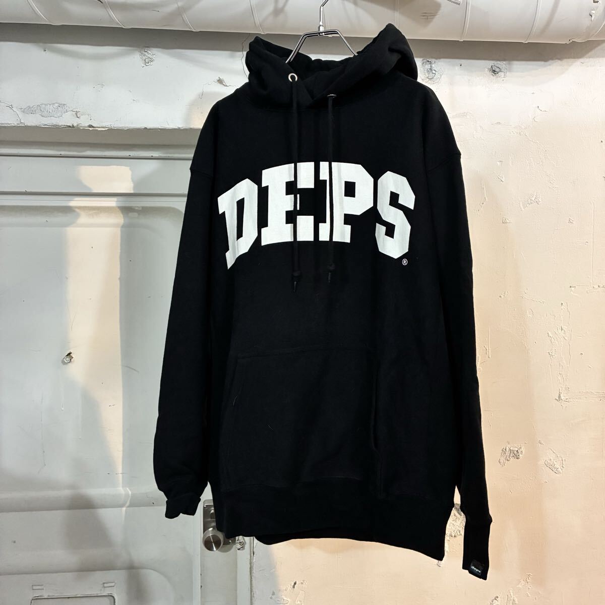 美品 deps デプス アーチロゴ スウェットパーカー サイズXL拍卖