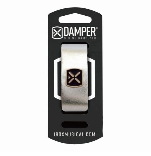 IBOX DMSM01 METALLIC SILVER LEATHER (SMALL) DAMPER -STRING DAMPENER- ストリングダンパー ミューター フレットラップ拍卖