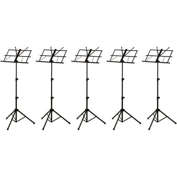 ARIA AMS-40B/5本セット スチール 譜面台 バネ式譜面押さえ付 ケース付 アリア Music Stand ミュージックスタンド拍卖