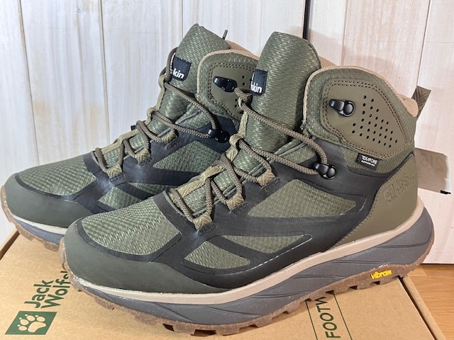 送料込み 新品 Jack WolfSkin ジャックウルフスキン 27.5cm TERRAVENTURE TEXAPORE MID M 登山靴 防水トレッキングシューズ 送料無料拍卖