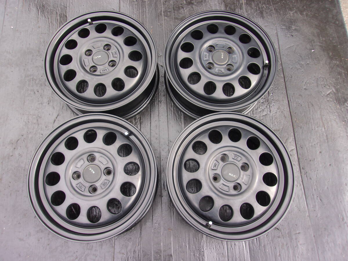 ★売り切り★希少★KLC スパルタン PCD100 +45 5J マットブラック 4本セット ハスラーキャストタフトデリカD2拍卖