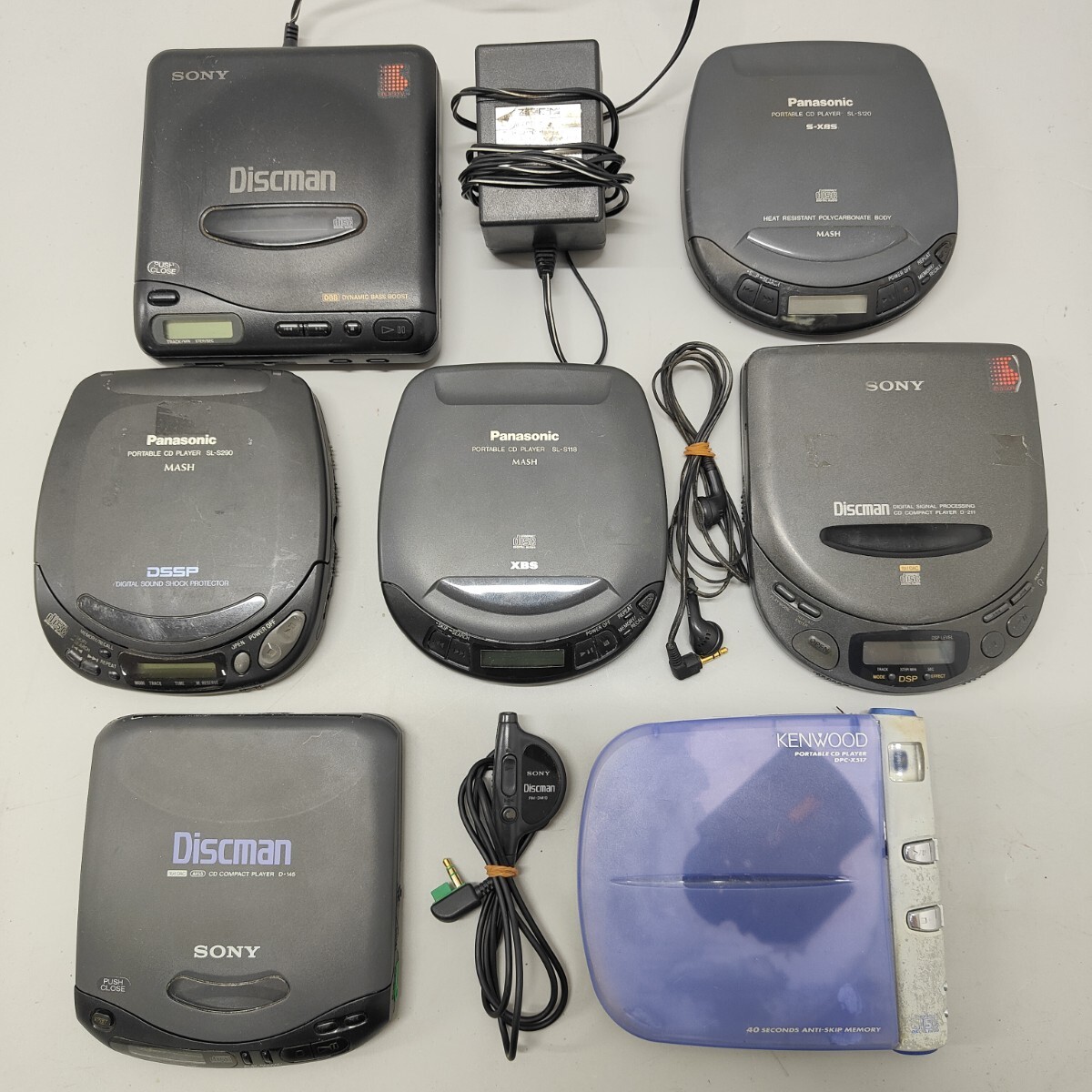 SY ポータブルCDプレーヤー まとめ Panasonic パナソニック SONY ソニー Discman CDウォークマン KENWOOD ジャンク パーツ取りレトロ拍卖
