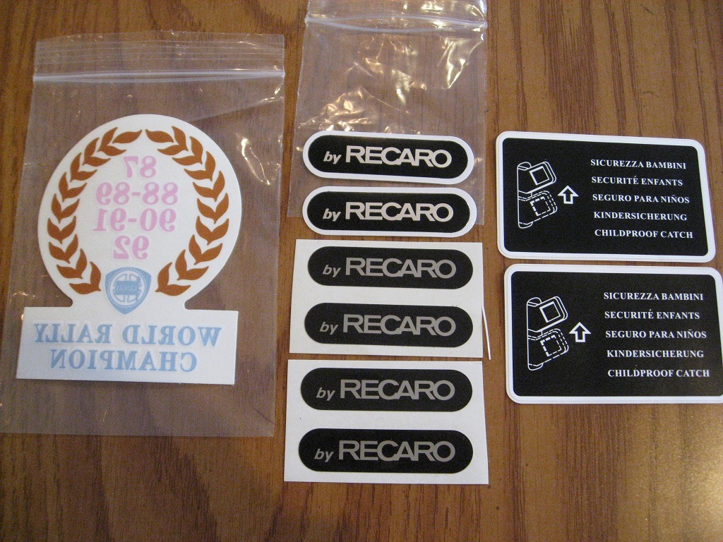 ★ランチアデルタ レストア用 ワールドチャンピオン 純正レカロシートフレーム用 他シール★ 拍卖