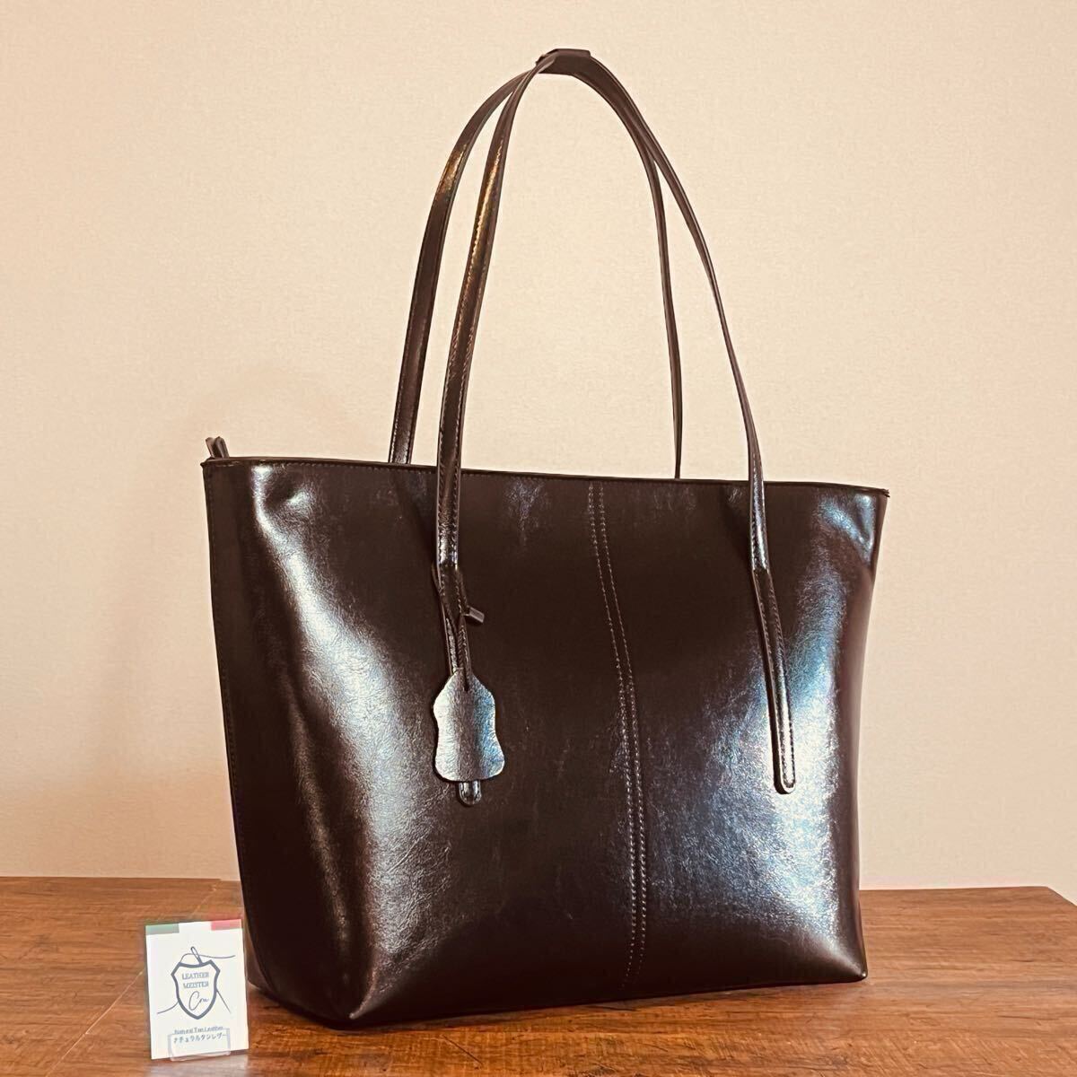 黒 オールドブラック トートバッグ 本革 ハンドメイド ハンドバッグ メンズ 鞄 ビジネス 牛革 1円 A4サイズ イタリアンレザー拍卖