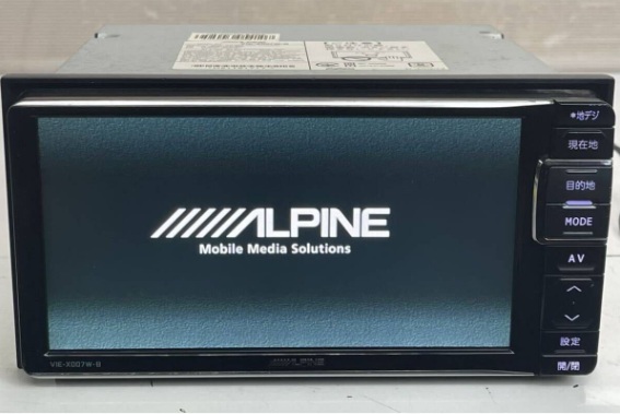 ALPINE VIE-X007W-B メモリーナビゲーション フルセグ/CD/DVD/Bluetooth/USB (ジャンク) (L137)拍卖