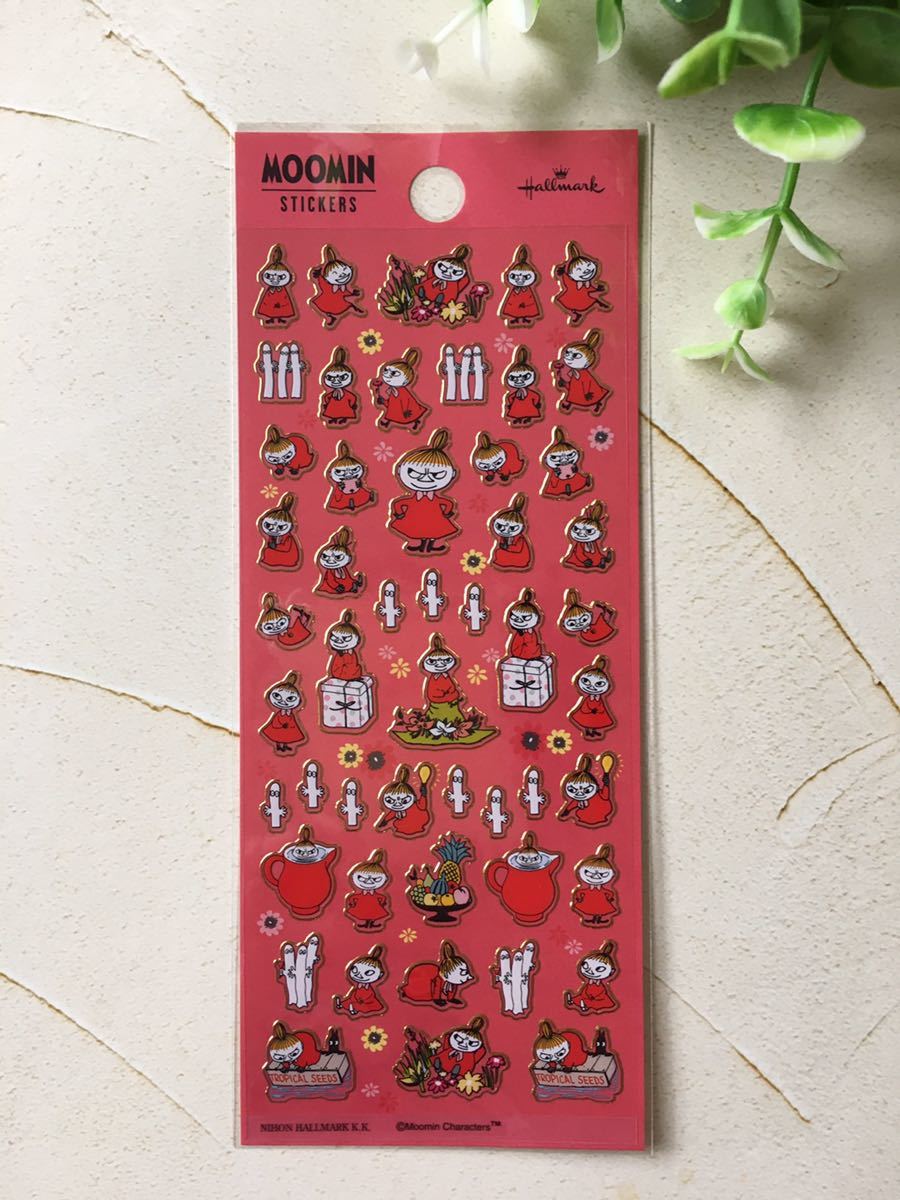 ムーミン♪フチドリシール レッド 手帳シール ステッカー リトルミイ ニョロニョロ拍卖