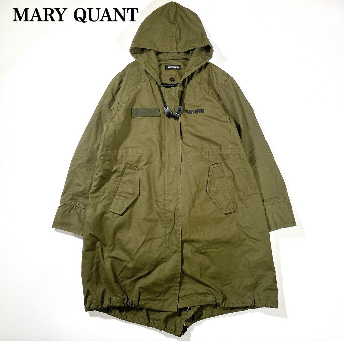 MARY QUANT マリークワント モッズコート ジャケット コート フード付き ライナー付き ロゴ刺繍 38 M レディース C112518-03拍卖
