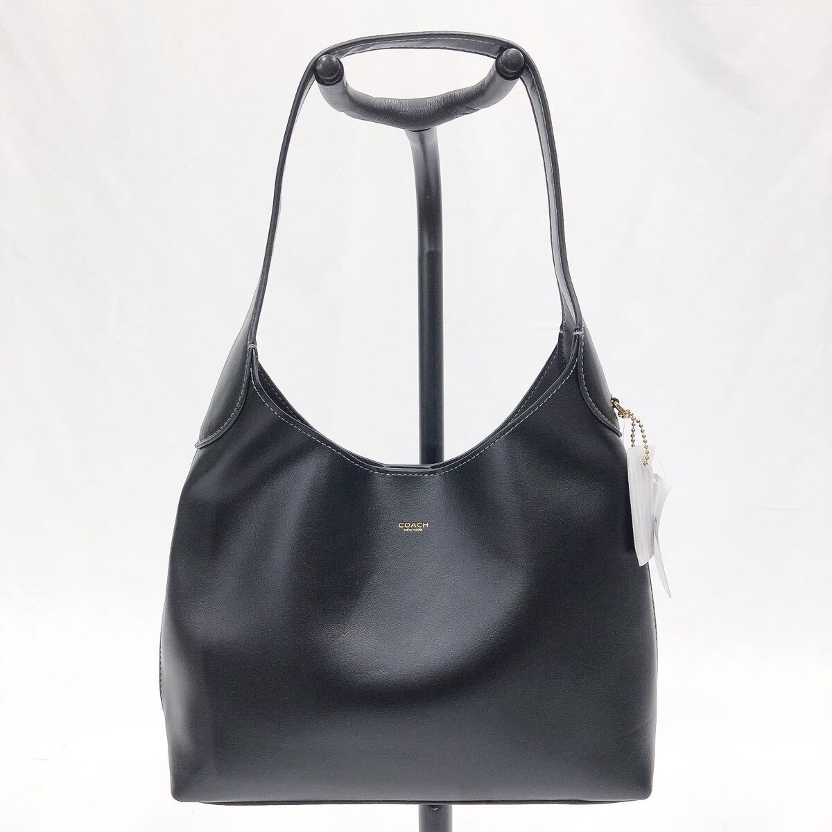 ★4-1025 未使用品 COACH コーチ ブルックリン ハンドバッグ 肩掛け CU068 ショルダーバッグ ブラック 横28cm 縦28cm マチ8cm 拍卖