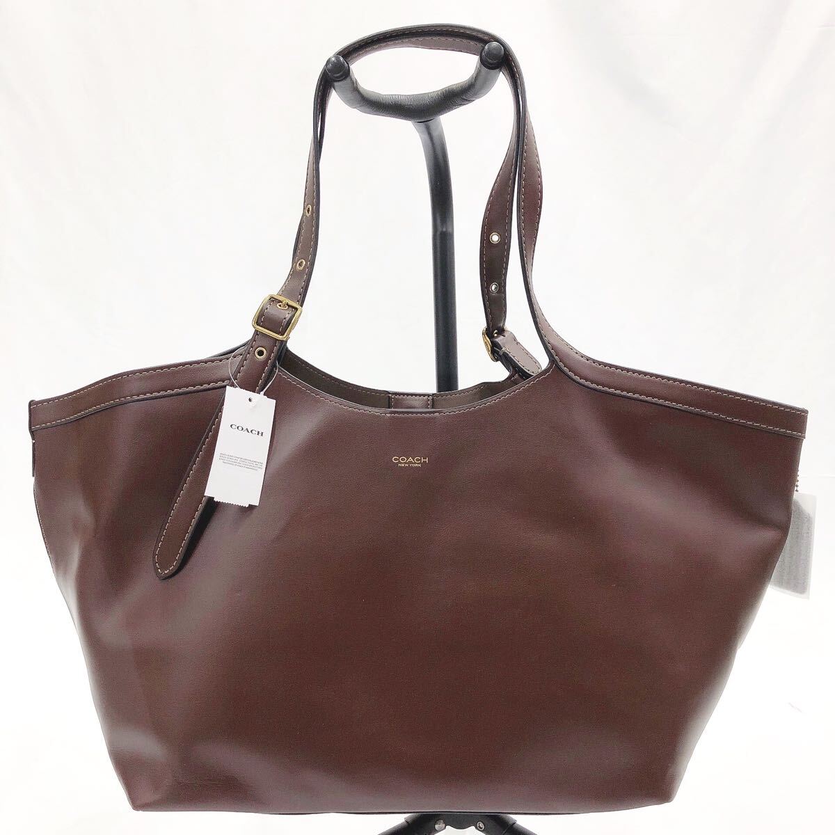 ★4-1025 未使用品 COACH コーチ ショルダーバッグ トートバッグ CAM00 ブラウン レザー 横55cm 縦27cm マチ16cm拍卖