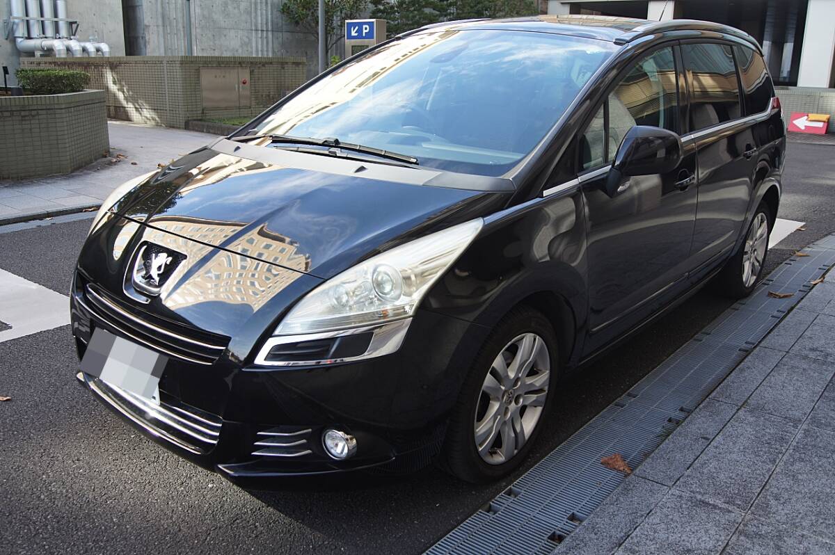 業販価格☆美車☆プジョー5008ゆったり5人乗り☆最上級シエロ☆人気の黒☆車検あり拍卖