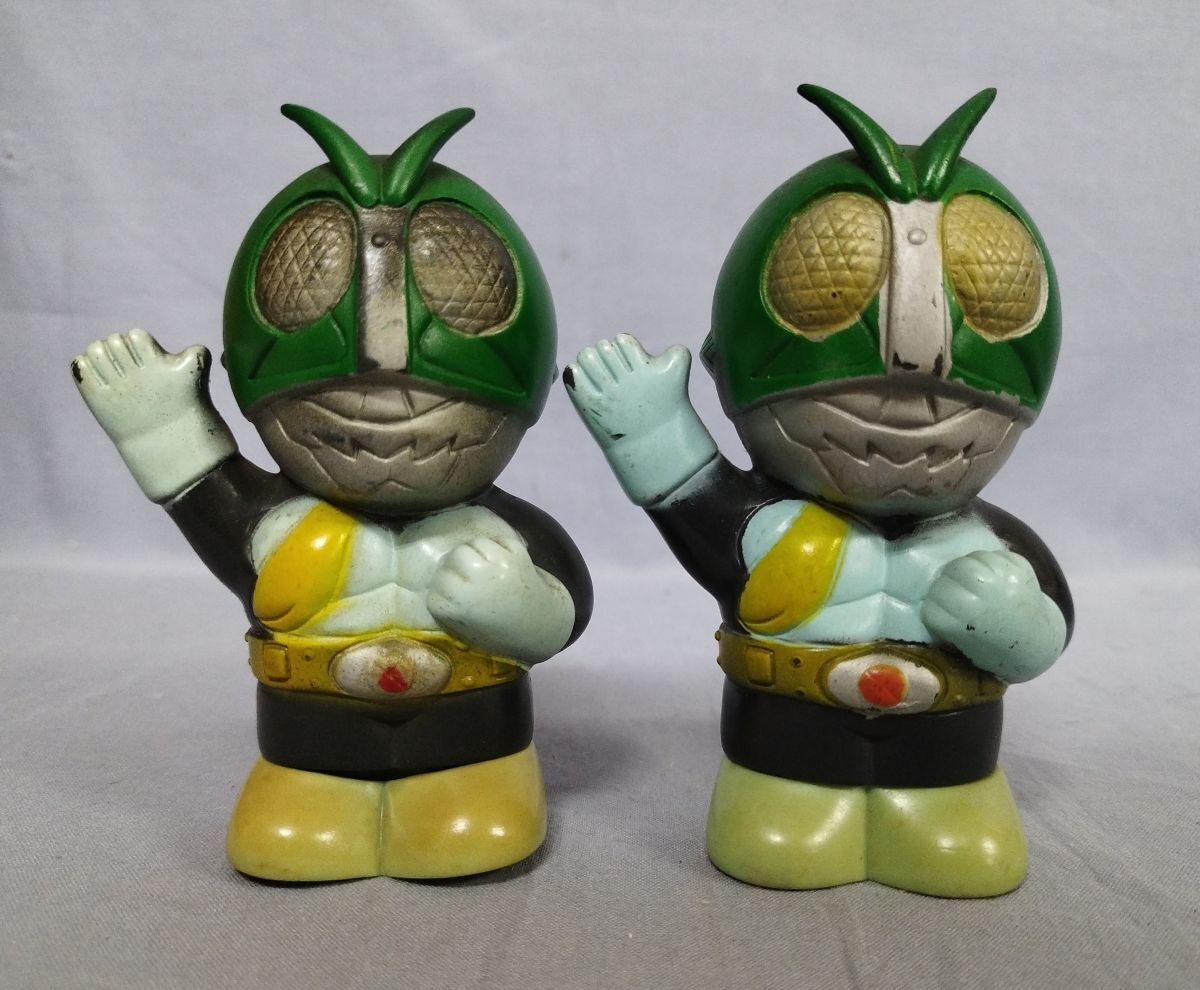 『【非売品】富士銀行 仮面ライダー貯金箱 計2点 ソフビ ノベルティ 昭和レトロ ビンテージ アンティーク』/Y18622/fs*25_11/73-04-2B拍卖