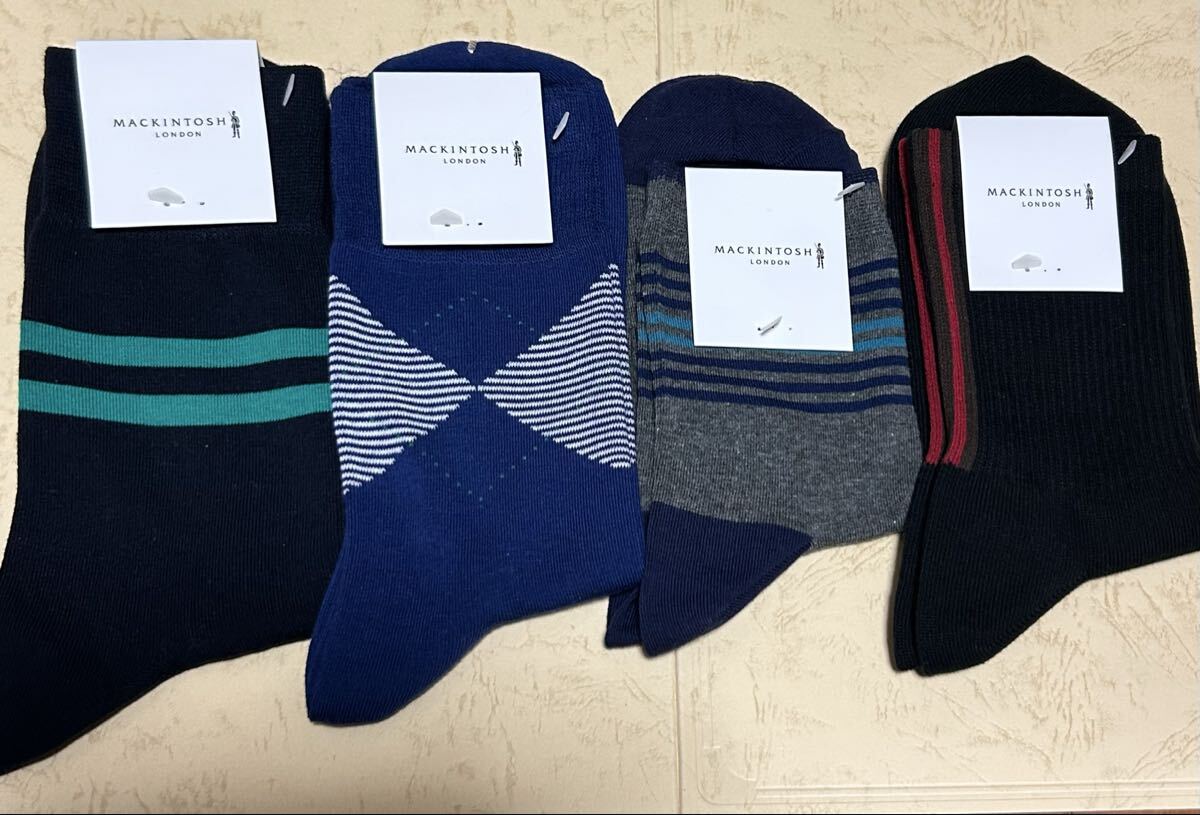 マッキントッシュロンドン カジュアルソックス ソックス 靴下 Macintosh 紳士 サイズ25〜27センチ 4足 6710円拍卖